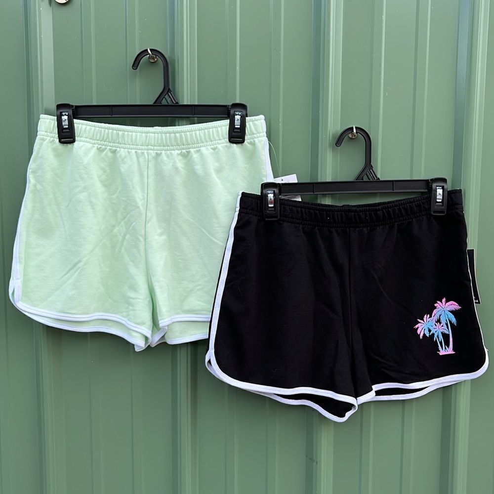 Women’s Juniors French Terry Shorts, Inseam 2.5”, 2-Pack Size M